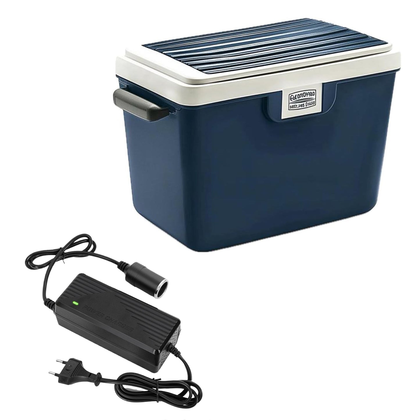 Cigarette lighter socket adapter, voltage converter 230V to 12V, 230V to 12V, adapter for cooler box. Car power adapter. 10A with cooling system.