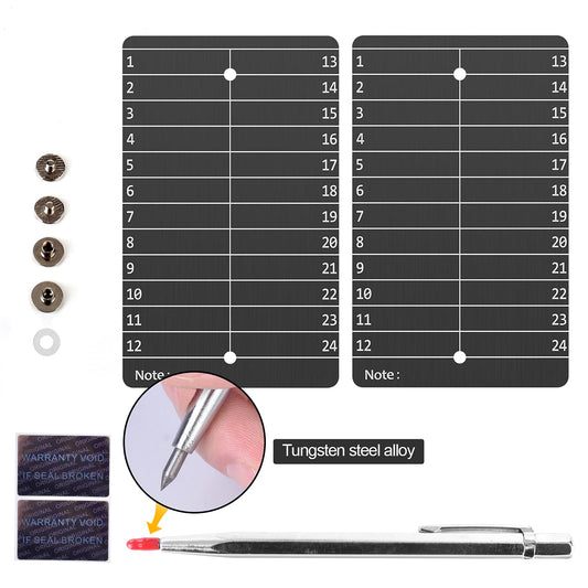 Crypto Seed Storage, Bitcoin Cold Wallet Backup - BIP39 12 or 24 Word Recovery Phrase Backup Crypto Wallet with Engraving Pen (Double) (Gray)