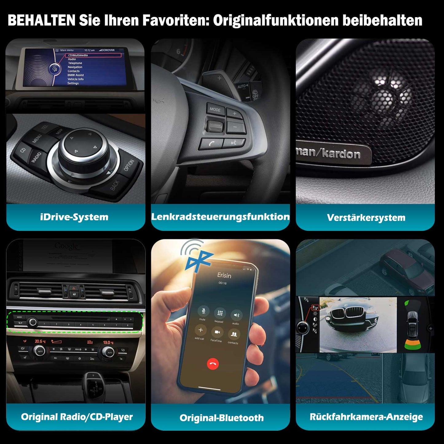 8GB+128GB Qualcomm 8 Core Android 14 DAB+ Car Stereo For BMW 5 Series F10/F11 (2010-2012) CIC with GPS Navigation CarPlay Android Auto WiFi Bluetooth 5.1 USB 4G CANbus iDrive DSP 12.3 Inch 2K IPS Screen