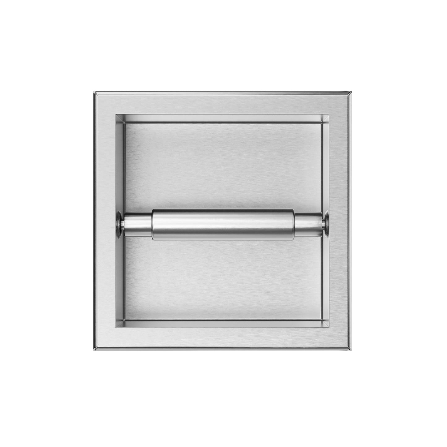 Balneo stainless steel toilet paper holder, 17.3x17.3x8.6 cm, recessed installation, paper dispenser toilet paper holder for bathroom, wall-mounted installation Wall-Box Paper 1 INOX
