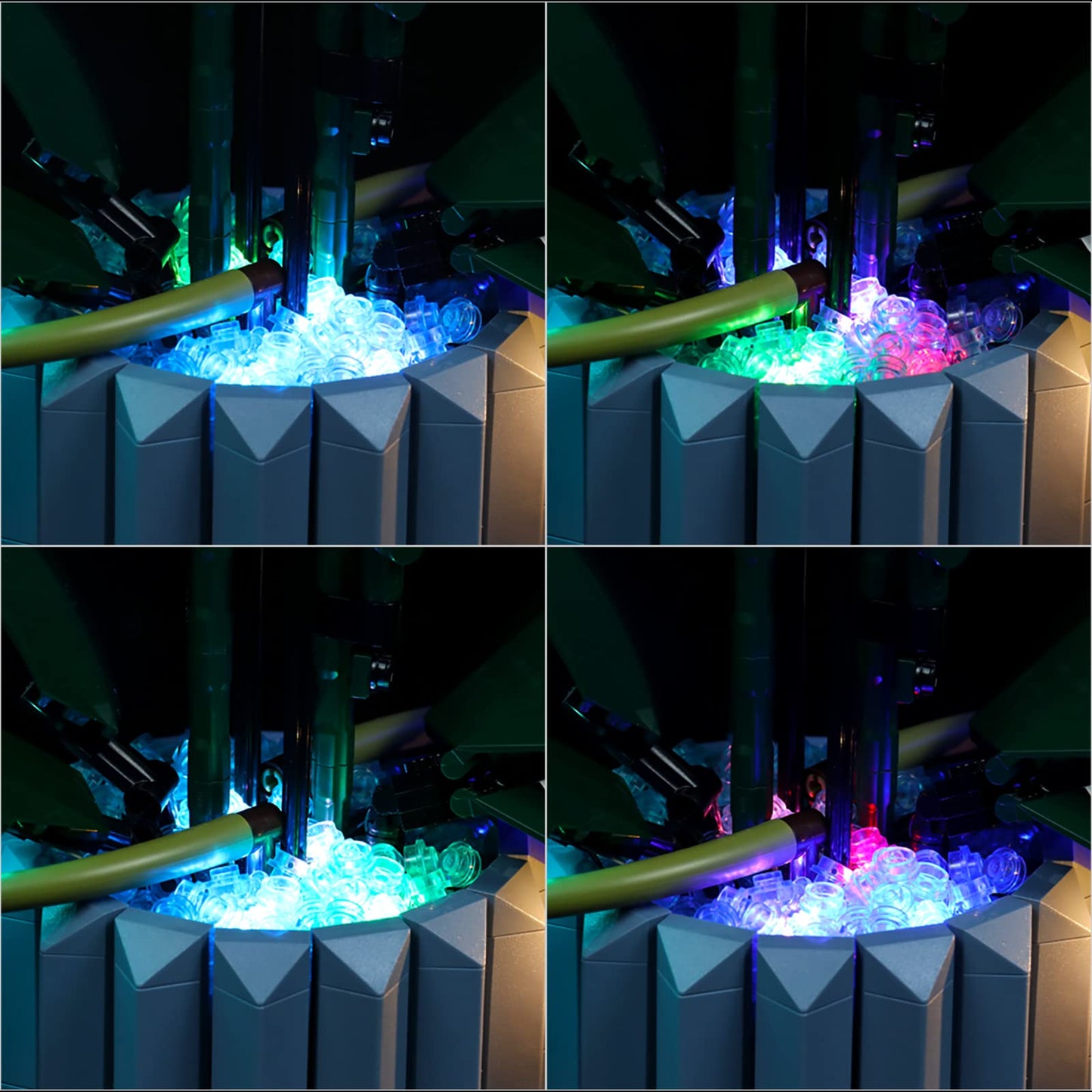 BrickBling light set compatible with Lego Orchid decoration LED light set, compatible with Lego 10311 Orchid Botanical Collection set (lights only, bricks not included) - light control version.