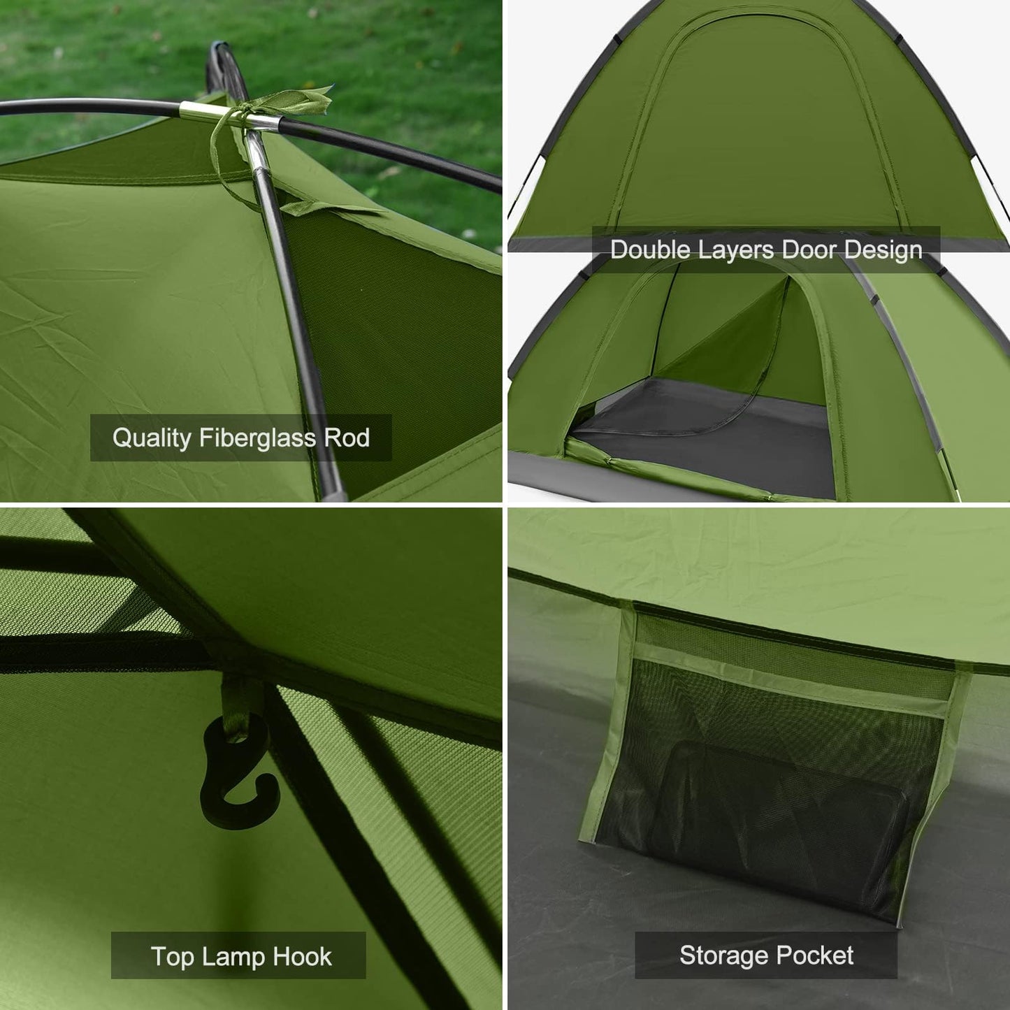 1 person camping tent - Lightweight dome camping tent backpacking tent with anti-mosquito clear window screen 3000mm waterproof, easy setup for camping outdoor hiking
