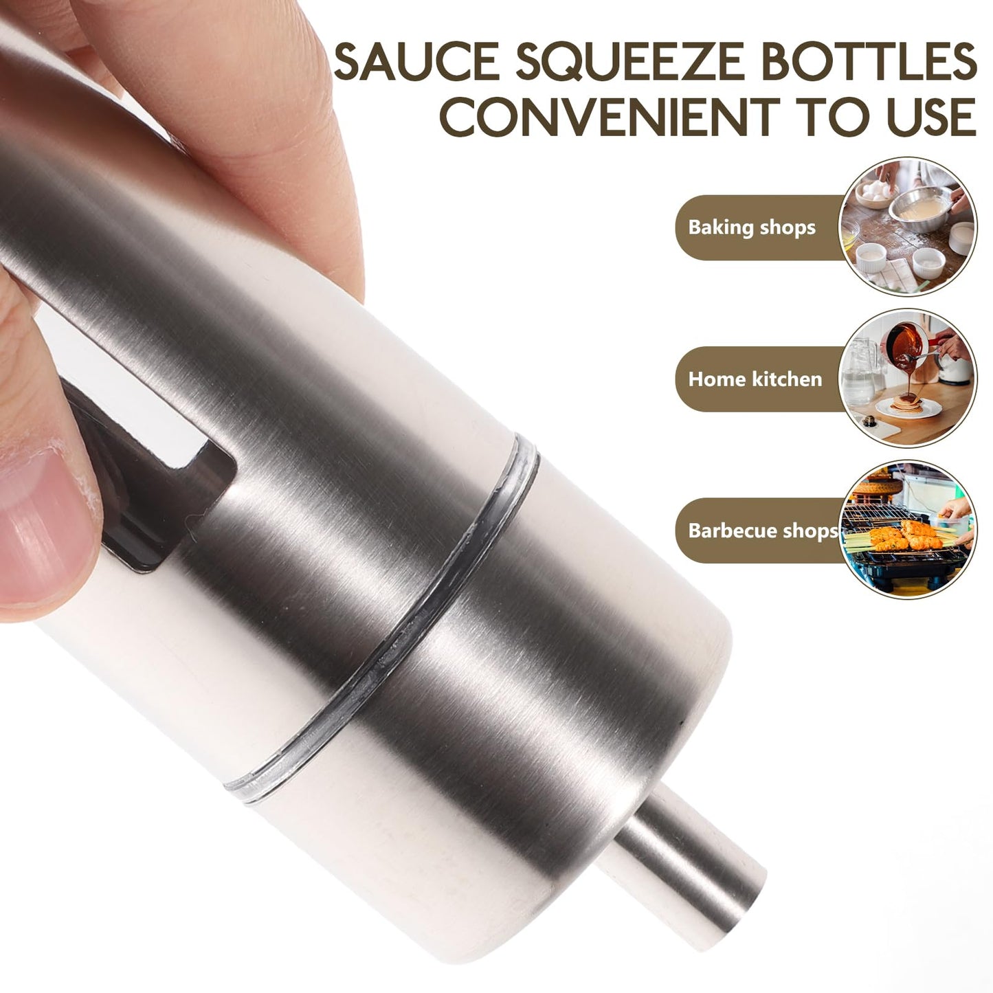 YARNOW Oil and Vinegar Salt Pepper Caddy Bottle Set Stainless Steel Spice Dispenser Salt Pepper Shaker Vinegar Bottle Caddy Removable with Base Stand for Kitchen Countertop