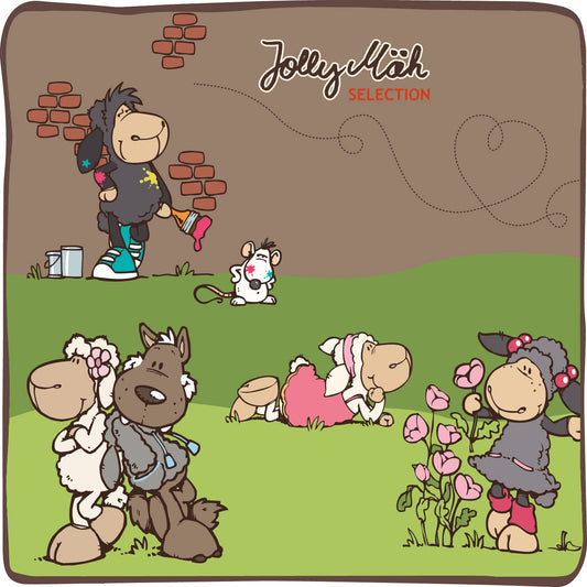 NICI plush toy sheep Jolly pink standing 25 cm I cuddly toy for girls, boys & babies I fluffy stuffed animal for cuddling & playing - 48533