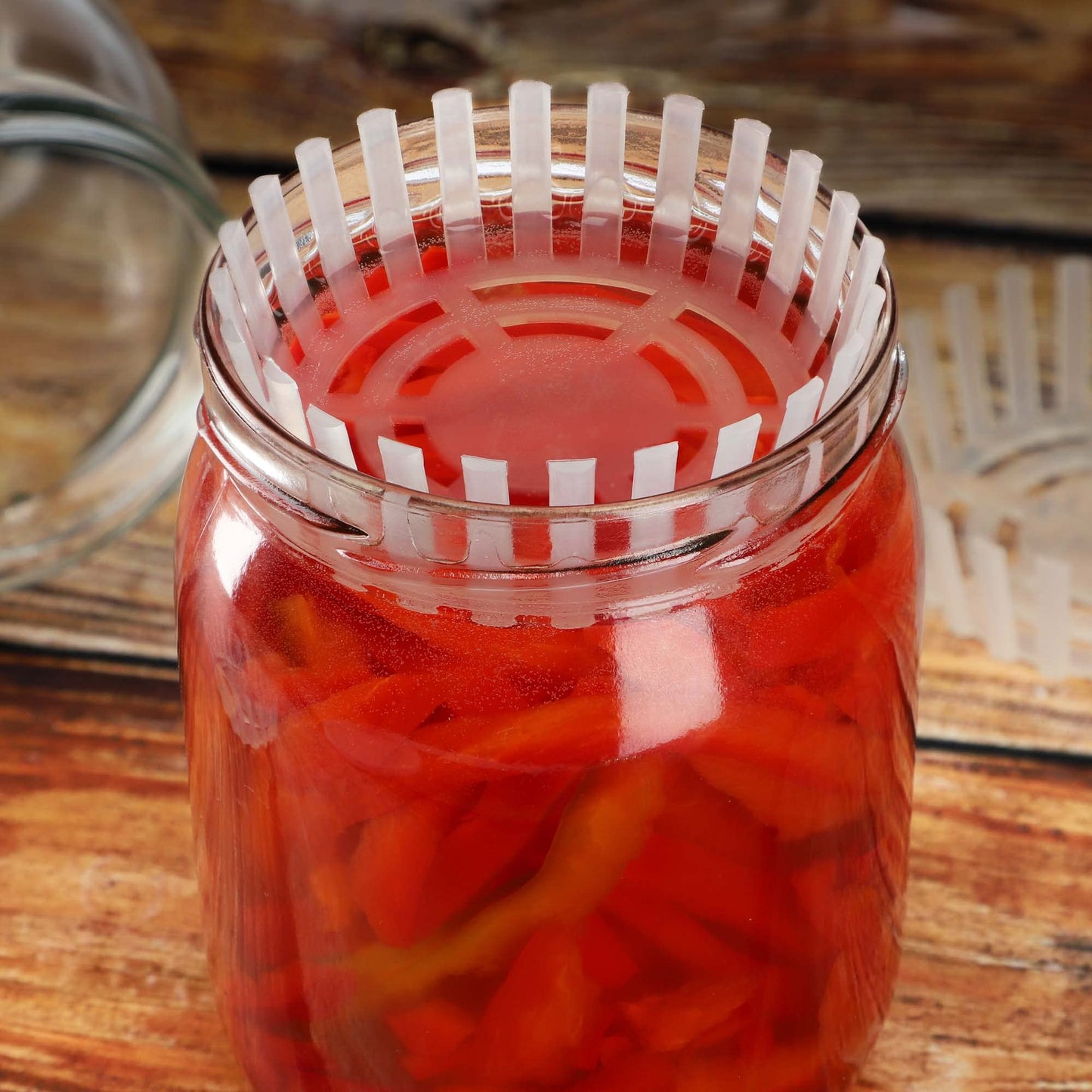 KADAX fermentation weight for preserving jars, plastic fermentation lid, food weight with net for sauerkraut, kimchi, and pickles, fermentation aid (fi 100mm / 40 pieces)