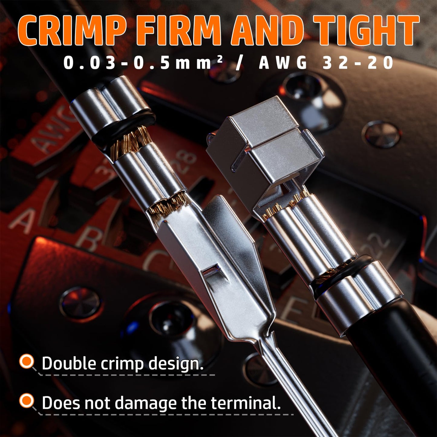PEBA crimping tool JST connector set, crimp tool 0.03-0.5mm² with 24 styles JST-PH 2.0mm/JST-XH/JST-SM 2.5mm connectors, wire stripper | Crimp tool for 2.0/2.5/2.54/3.0 mm Dupont, JST, KF2510, MolexTE terminals