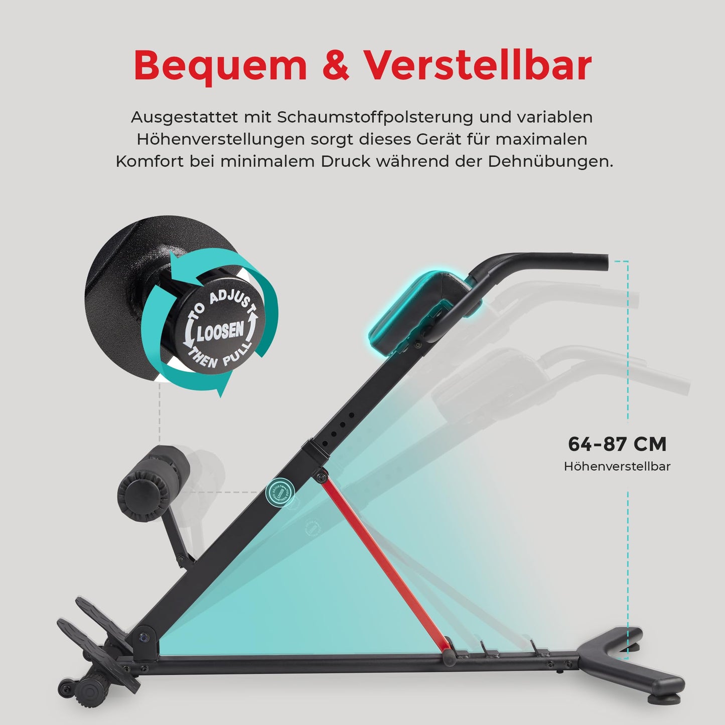Sunny Health & Fitness Folding Roman Chair Back Trainer Hyperextension Chair, multifunctional workout equipment, home fitness sit-up bench for glute and abdominal training - SF-BH620062