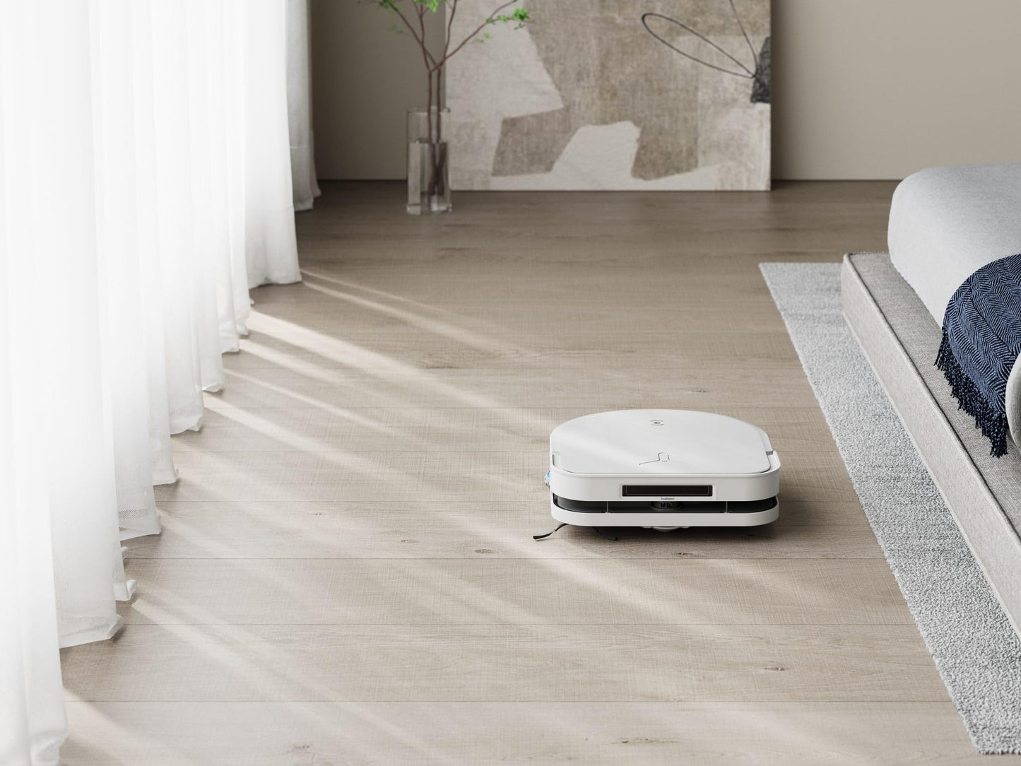 ECOVACS DEEBOT X5 Omni robot vacuum with mopping function, 12,800Pa suction power, ZeroTangle Technology, TruEdge™ Edge Mopping, 70℃ hot water mop washing, automatic lifting of the mop, self-emptying.
