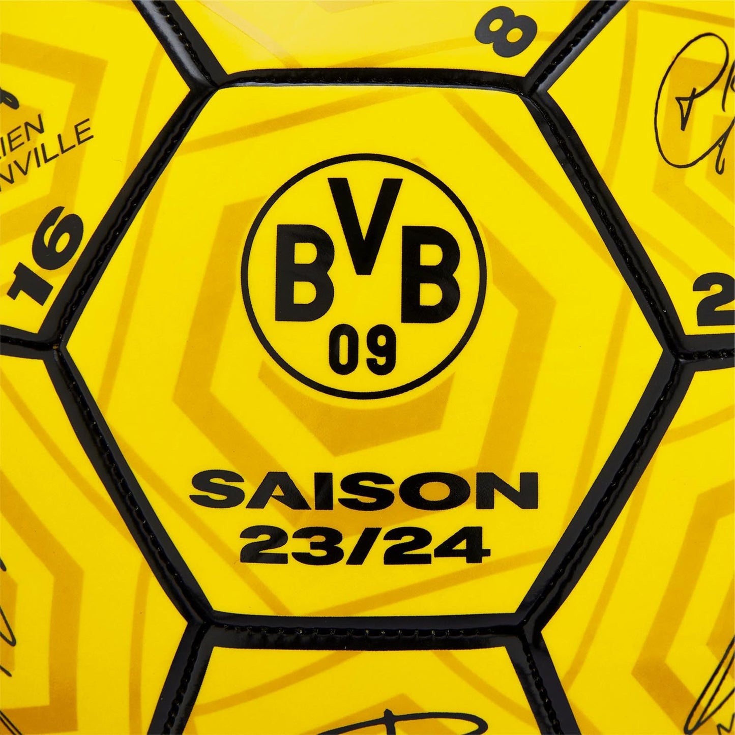 Borussia Dortmund Unisex Youth BVB Signature Ball 2023/24 Soccer, Yellow, Size 5