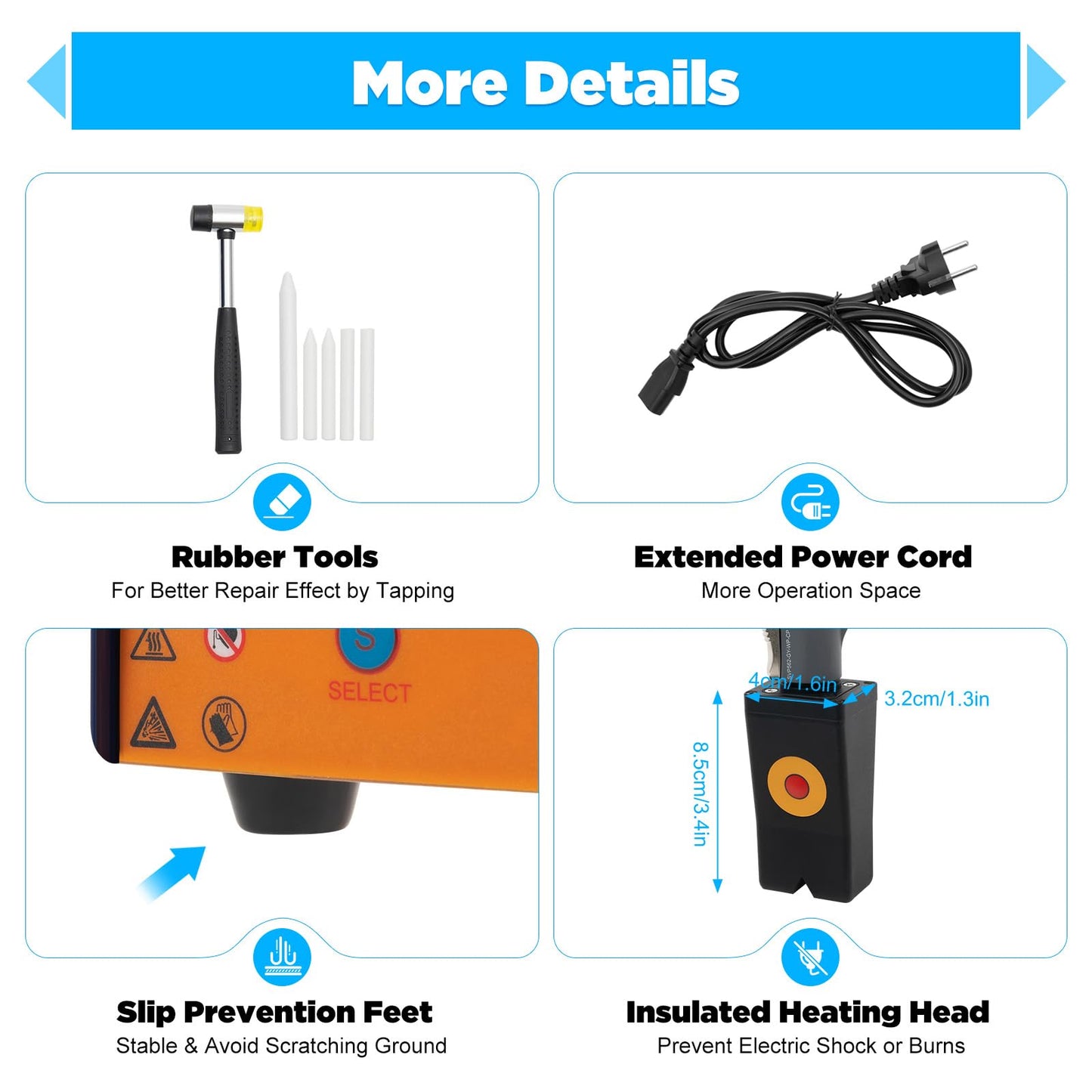 Begoniape 1.38KW Magnetic Induction Heater, 150KHz 220V Dent Repair Tool Induction Heating, Induction Heater Machine with Digital Screen 1.6M Power Output Cable Hammer