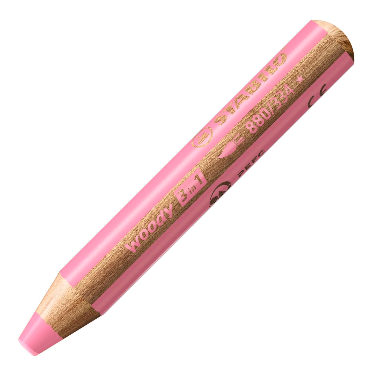 STABILO - Colored pencil, watercolor & wax crayon - woody 3 in 1 - Birthday Edition - 10 pack with sharpener - 10 colors
