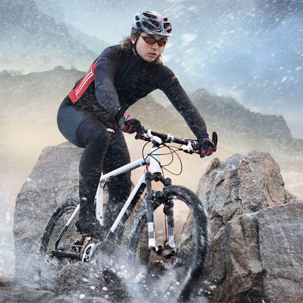 Gindoly bike grips are ergonomically designed for all types of handlebars, providing perfect grip security. These non-slip handlebar grips are suitable for MTB bikes and come in black/gray.