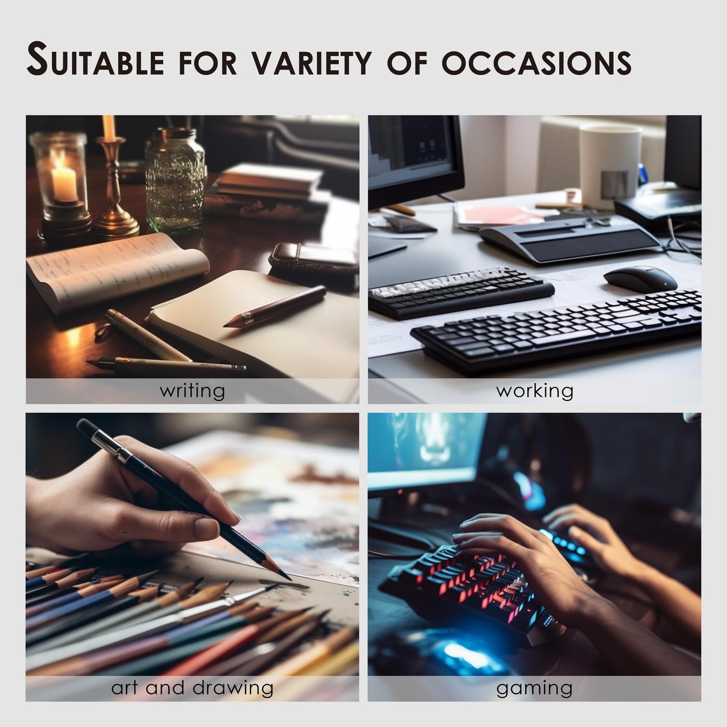 Cork Desk Pad - Double-sided desk pad for office and home - As a large mouse pad and desk mat on desks (Apricot, 120cmx43cm)