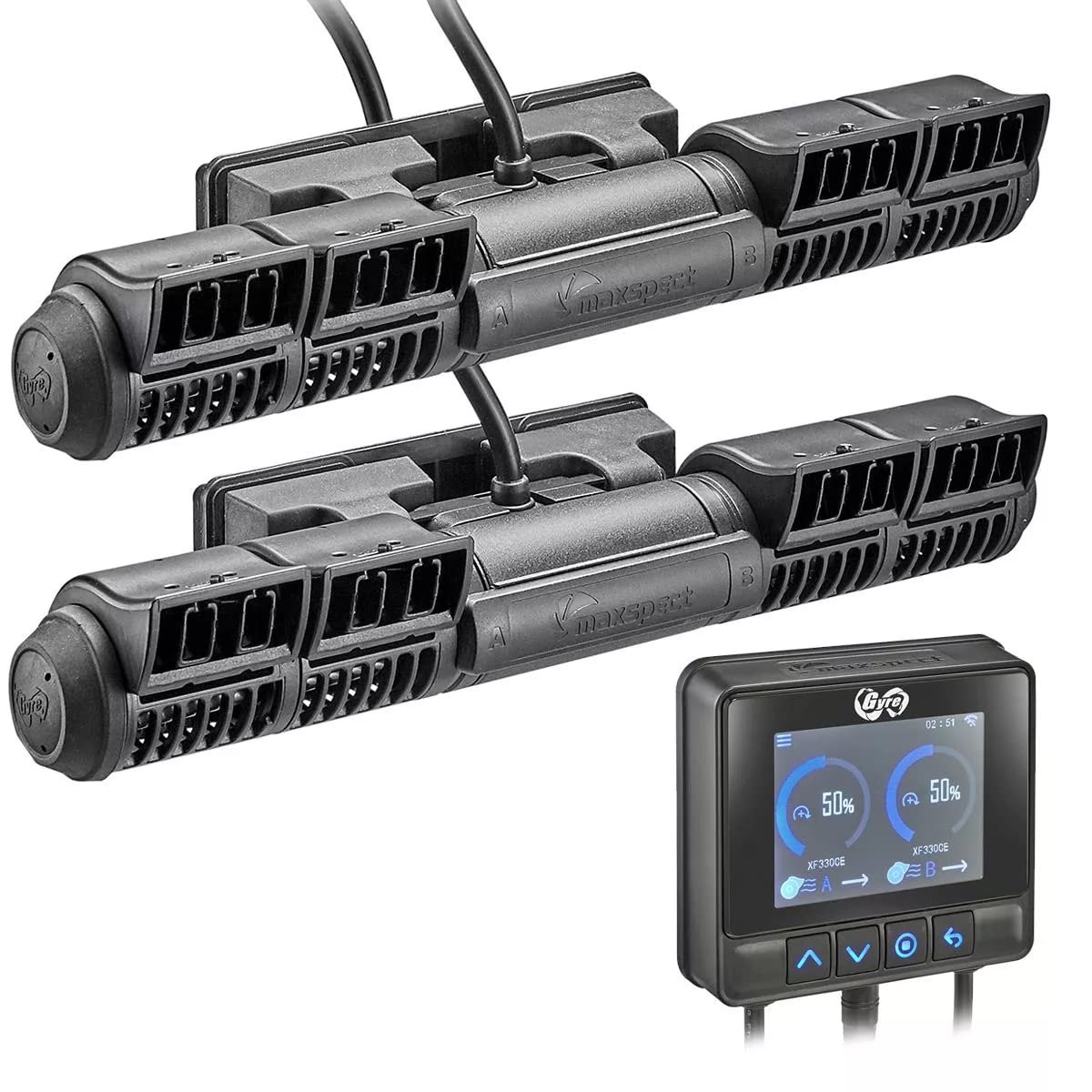 MAXSPECT XF350 Double-Cloud Edition Gyre Kit with 2 pumps 52W + Controller for saltwater aquariums 300-3000L.