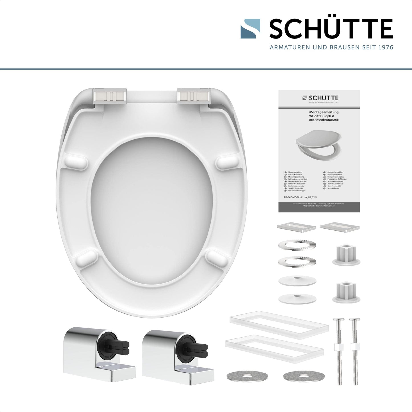 INDUSTRIAL toilet seat with soft close mechanism made of duroplast material, high-quality toilet lid with a weight capacity of 175kg, seat with design, toilet cover for toilet, toilet seat with pattern.