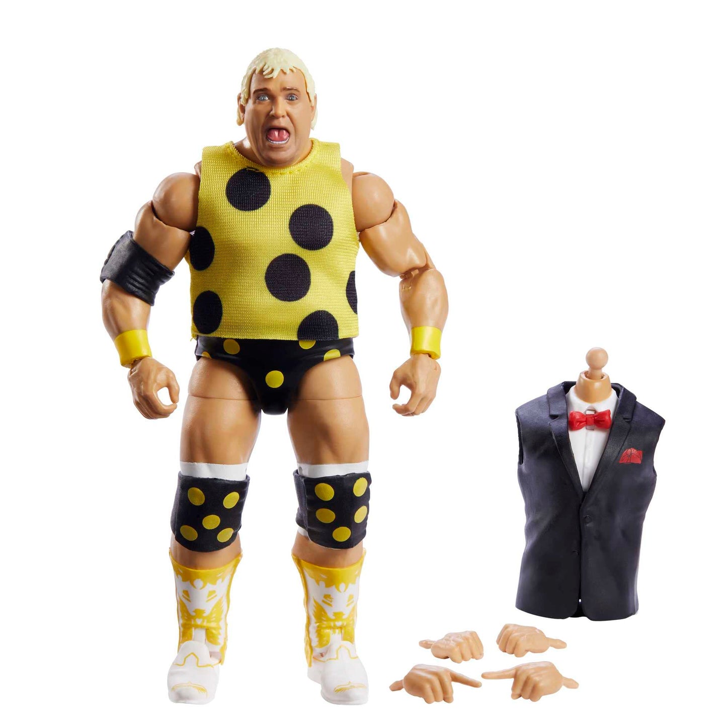 WWE HKP11 - Elite WrestleMania Dusty Rhodes Action Figure, poseable WWE collector's item with accessories, toy gift for kids and fans aged 8 and up.