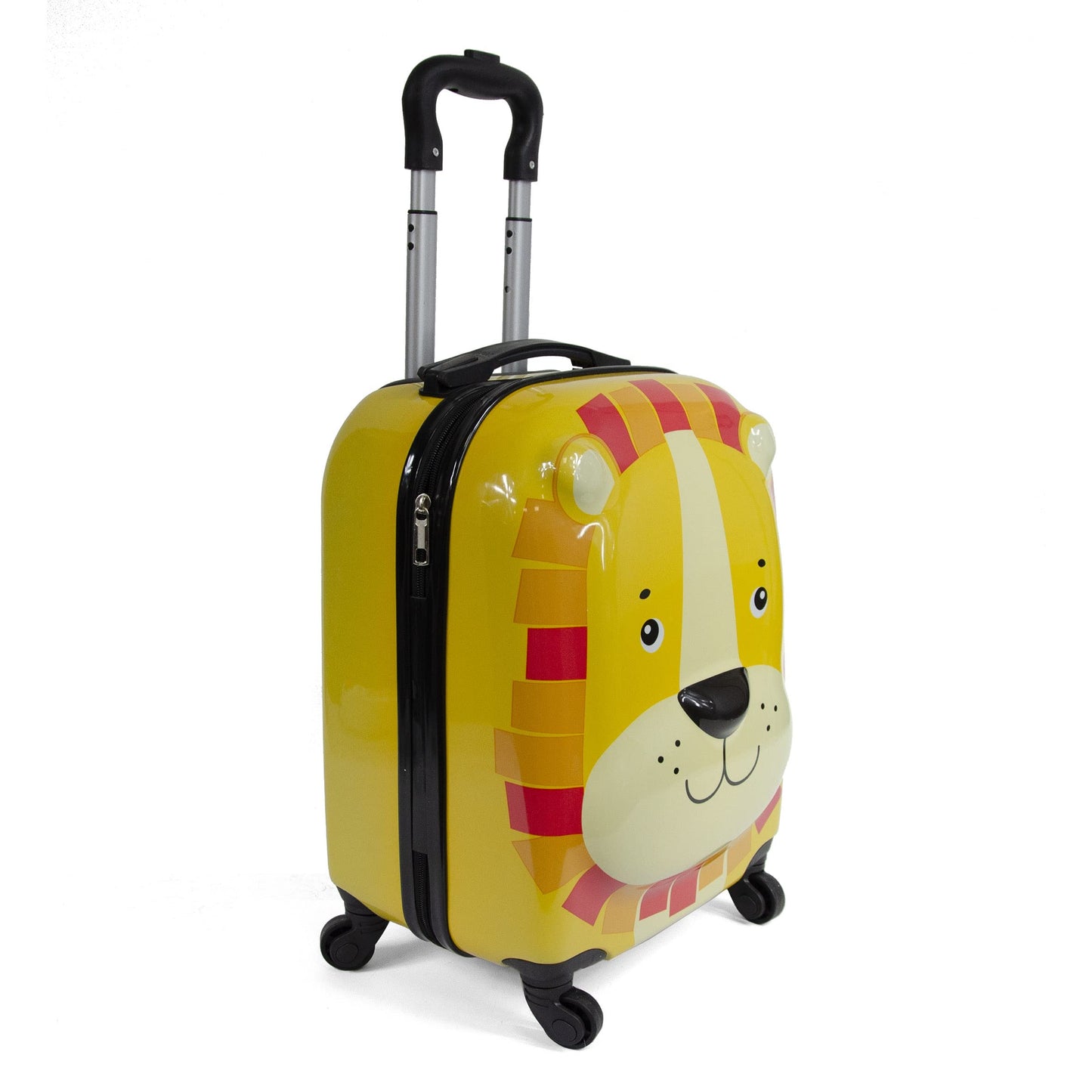 KINSTON cabin suitcase with wheels for kids | Luggage with animal motifs, orange, 32x46x25, For kids