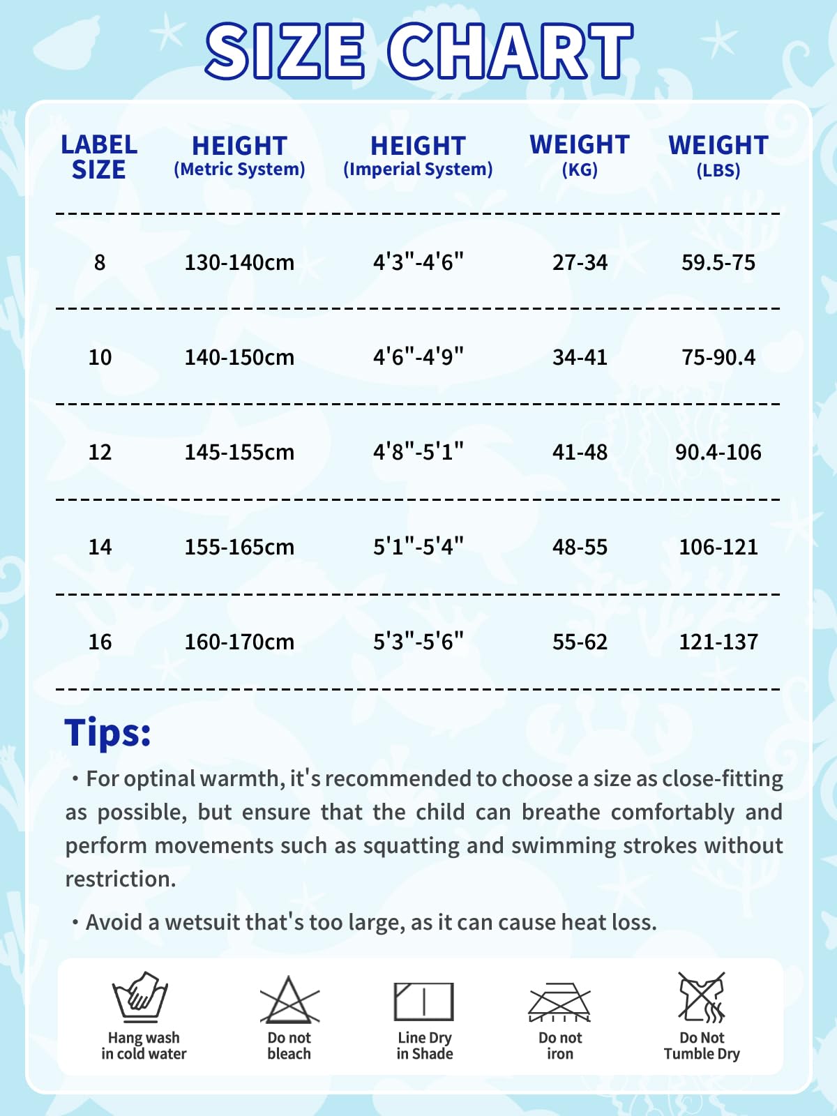 Summshall Kids Neoprene Wetsuit, 2.5mm thick for warmth. Short or long options for diving, swimming, surfing. Perfect thermal swimsuit for boys and girls.