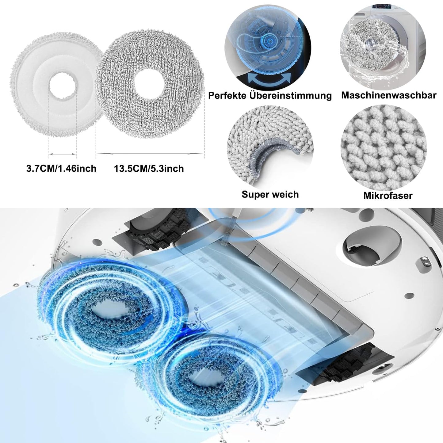 Accessory set for Dreame L10s Ultra Gen 2/ L10s Pro Ultra Heat/ X30 Ultra/MOVA E30 Ultra, includes 2*roller brush, 6*dust bags, 4*mop cloths, 6*side brushes, 2*filters.