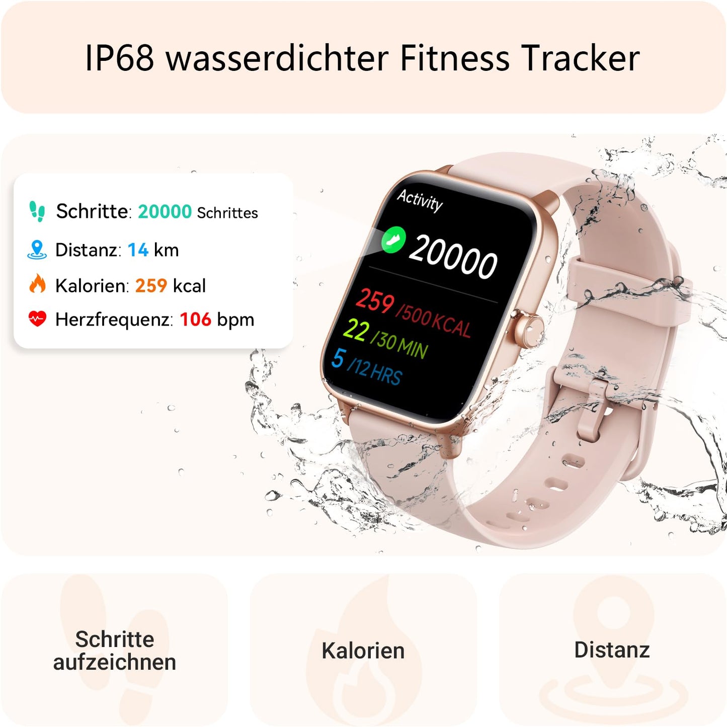 Gydom smartwatch for women with phone function and integrated Alexa. 1.8" men's fitness watch with 100 sport modes, SpO2, heart rate, stress, sleep monitor, 100 dials, walking, running auto detection.