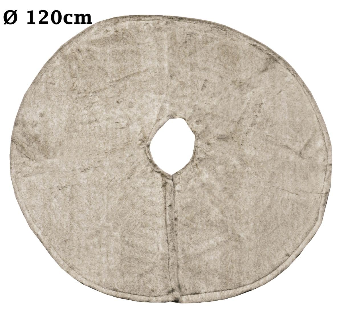 JACK Cozy Christmas Tree Skirt Round Ø 120cm, Tree Skirt Christmas Tree Base, Color: Taupe
