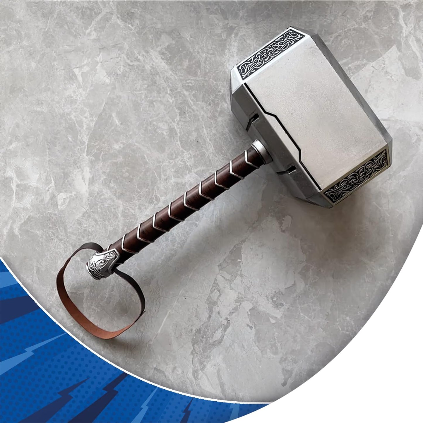 Large Thor's Hammer made of foam and PU resin | Ultra-realistic movie prop for kids and adults | Premium quality | Cosplay | Marvel | Halloween costume accessory | OriginalCup®