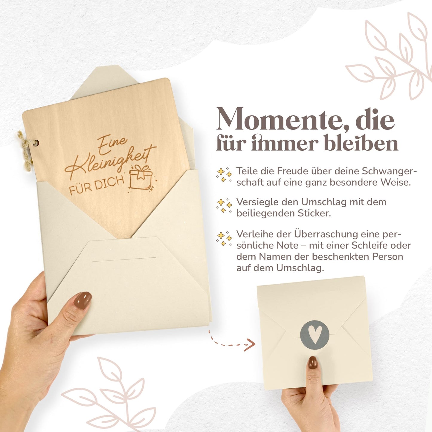 Announcing pregnancy with wooden book (You're going to be a grandma)