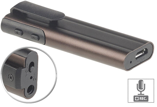 auvisio MP3 Player: Digital voice recorder, noise-activated recording, 8 GB (mini audio recorder, audio monitoring, voice recording)