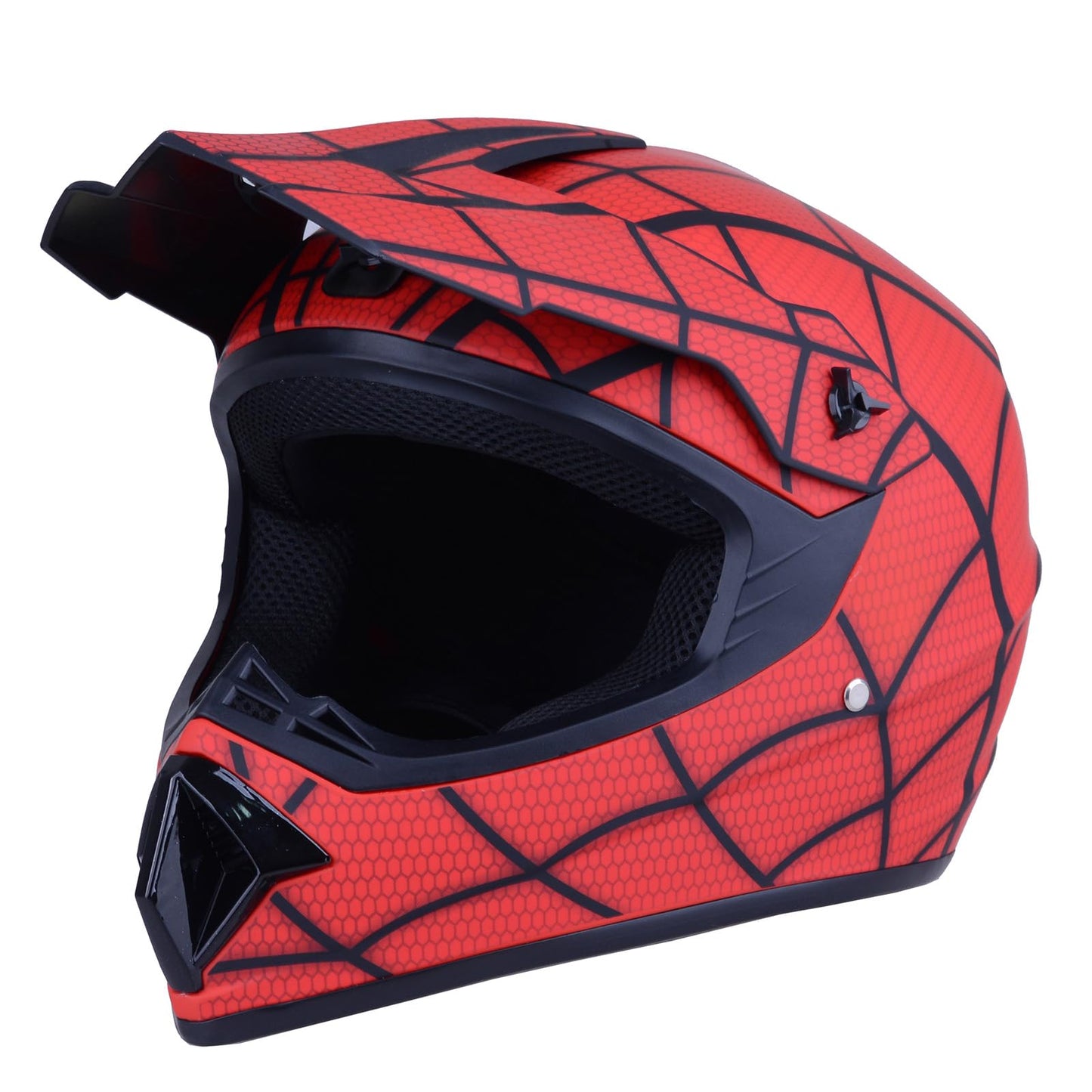 Youth off-road motocross helmets, bike helmets for boys and girls, personalized motorcycle helmets, CE standards (RED, M)