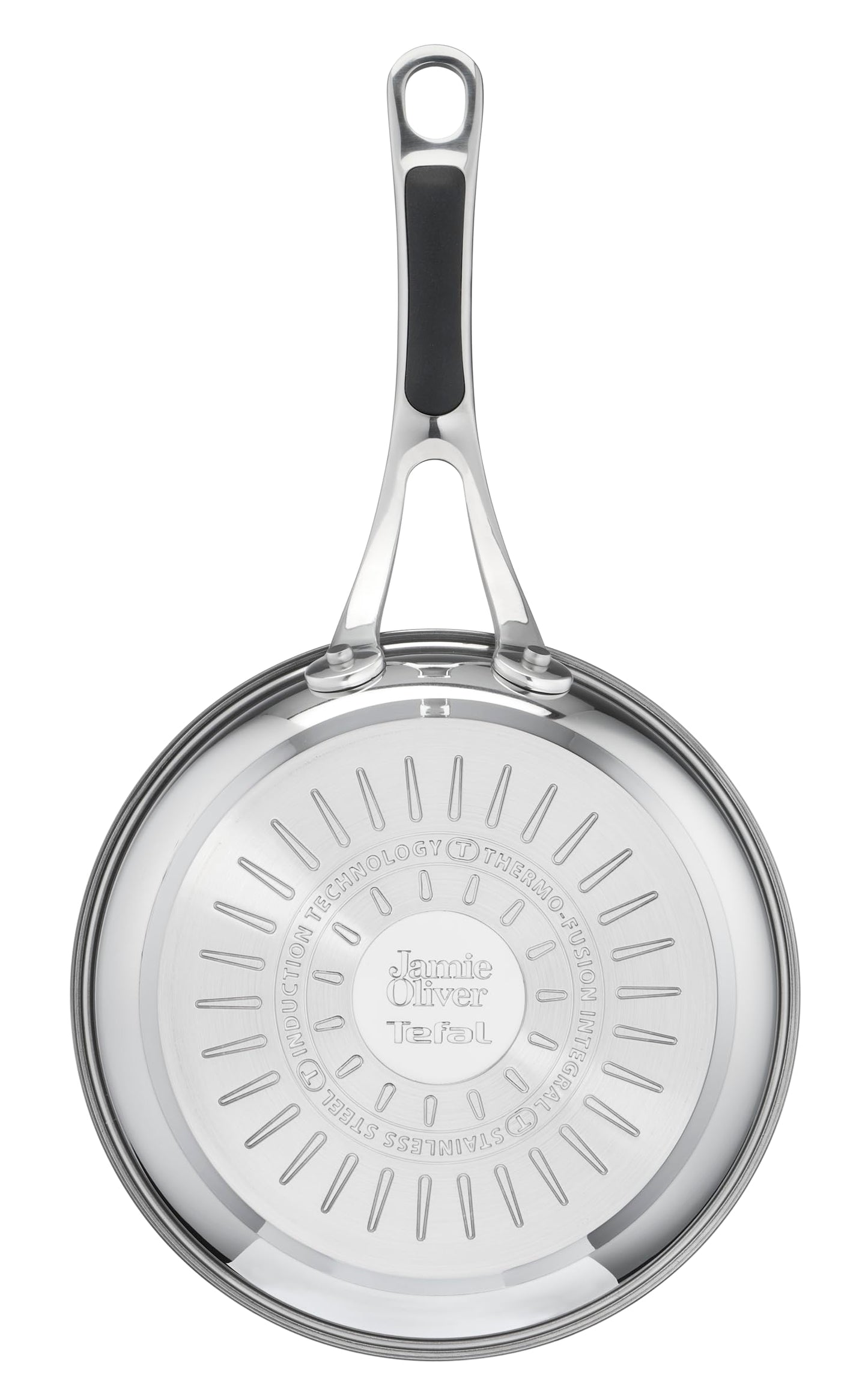 Jamie Oliver by Tefal Cook's Classics 9.4 inch Frying Pan, Stainless Steel Induction Pan with Non-Stick Coating, suitable for all stovetops, oven safe up to 410°F, riveted handle, E3060435