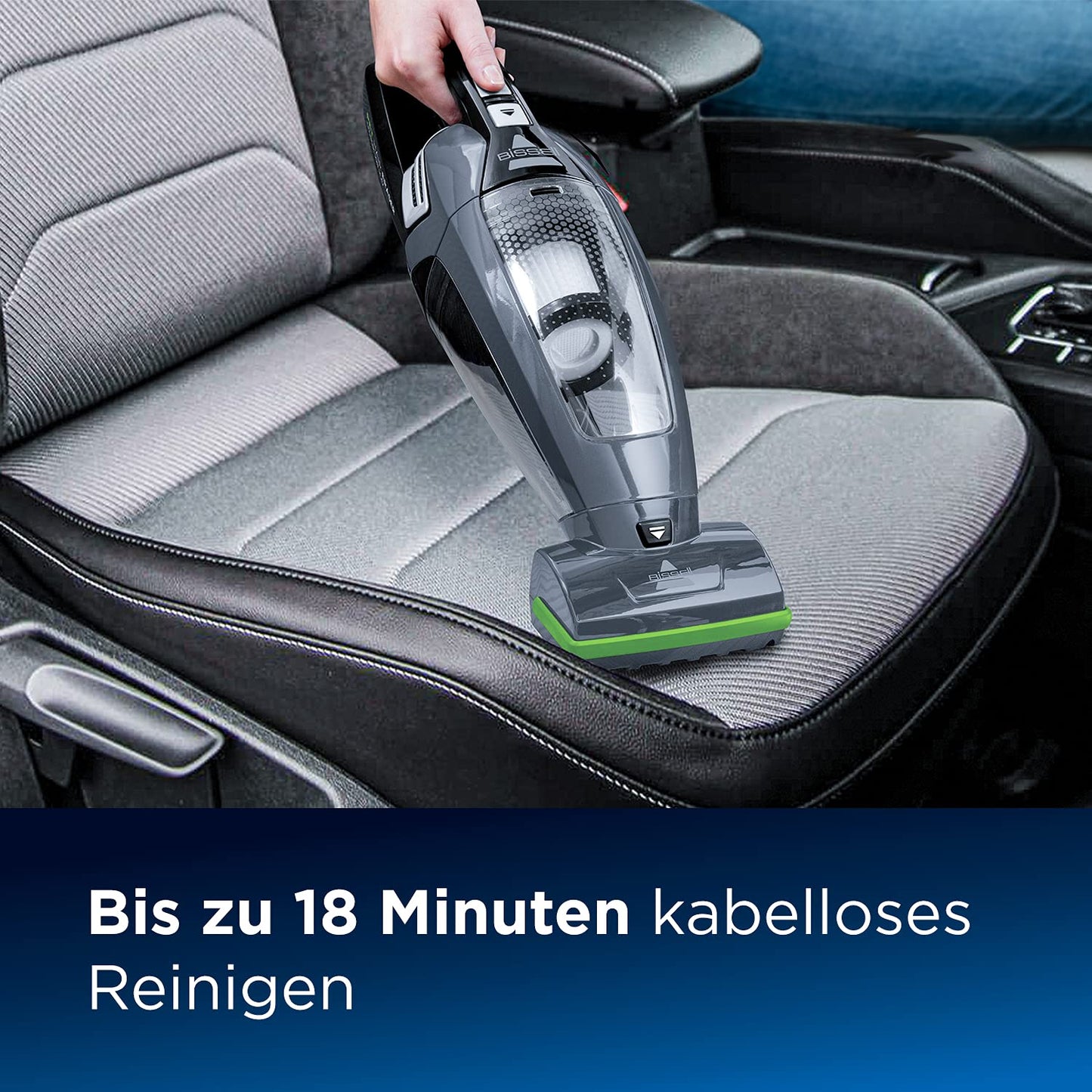 Bissell Pet Hair Eraser, Cordless Hand Vacuum, Rotating Brush Roll, 14.4V, Fights Pet Hair & Dirt, For Your Stairs, Upholstery, Cars, and Carpets, 68dB, Black/Titan, 2278N