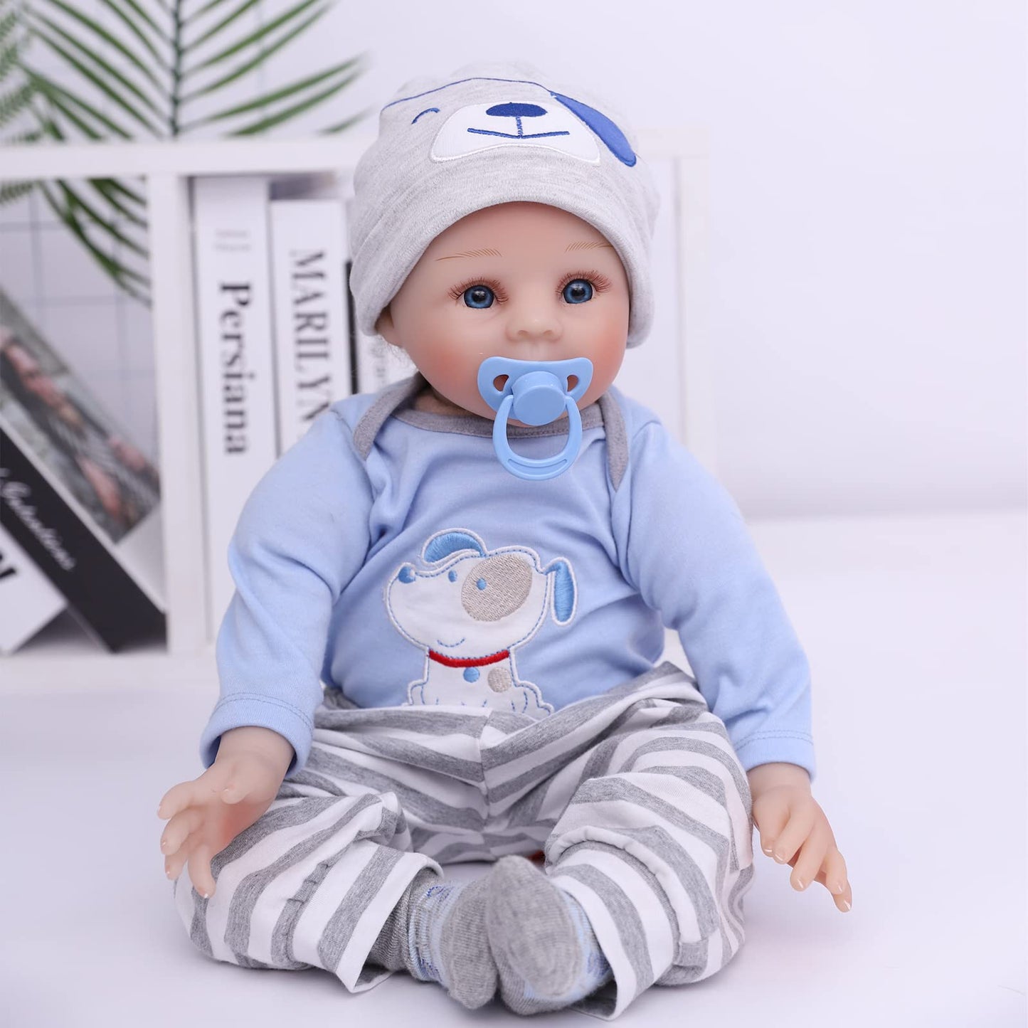 ZIYIUI Reborn Baby 22 inch 55cm Realistic Doll made of Soft Silicone Vinyl - Handmade, Looks like a real baby.