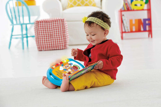 Fisher-Price Laugh & Learn Songbook Baby | Baby Music Book for 6 Months+ | Baby Music Toy | Electronic Kids' Book | Baby Toy with Music | Toy for Babies 6 Months+, Italian Version, CDH49