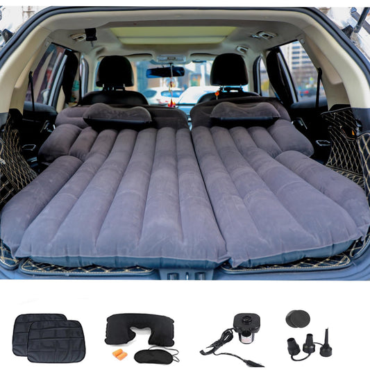 Icelus Car Mattress, 195 * 130 * 15 cm SUV Car Inflatable Mattress Air Mattress Trunk with Air Pump, Car Rear Seat Thicker Combo Bed for Travel Camping Outdoor
