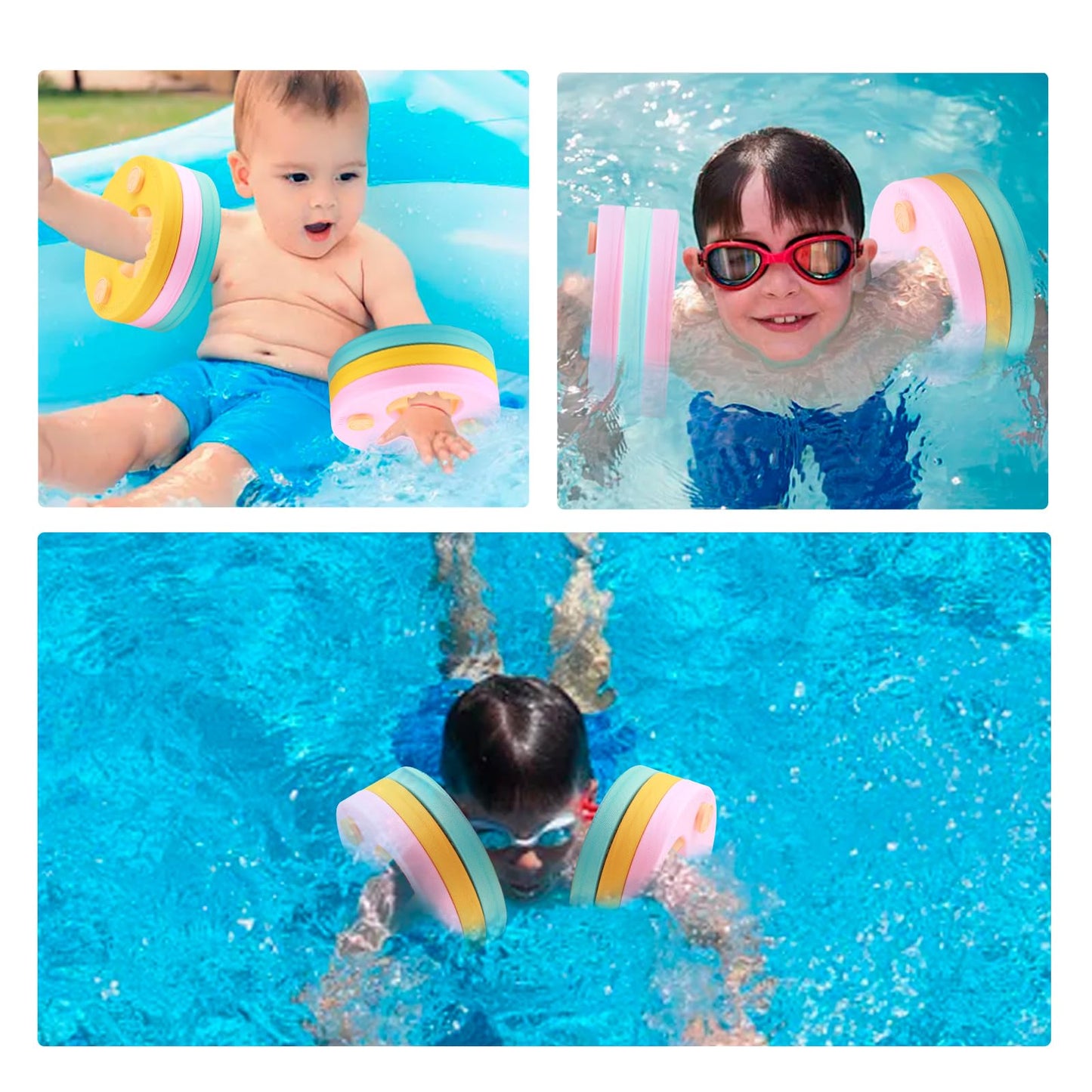 kaianda 6 pieces swim discs, swim discs for kids, Eva foam, swim wings for babies, Dolphin arms