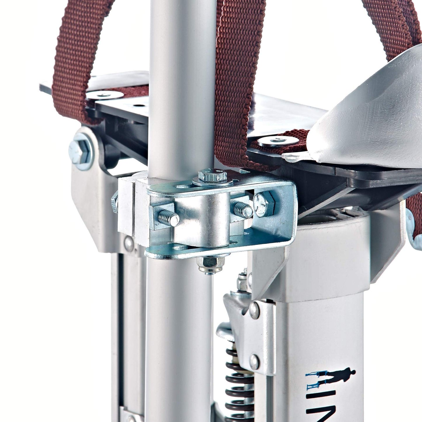 Installoo Consumer-Line Aluminum Drywall Stilts for professional drywall work. Adjustable stilts suitable for farmers, builders, and painters. Adjustable height with 4 springs ranging from 60-100 cm. Size XL.