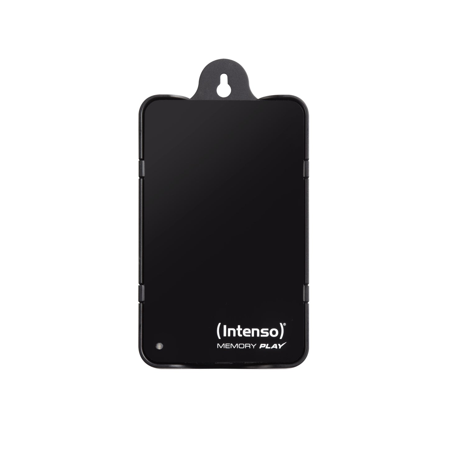 Intenso 6021460 Memory Play 1TB external TV hard drive (2.5 inches, 5400rpm, 8MB cache, USB 3.2 Gen 1x1) including TV mount in black.