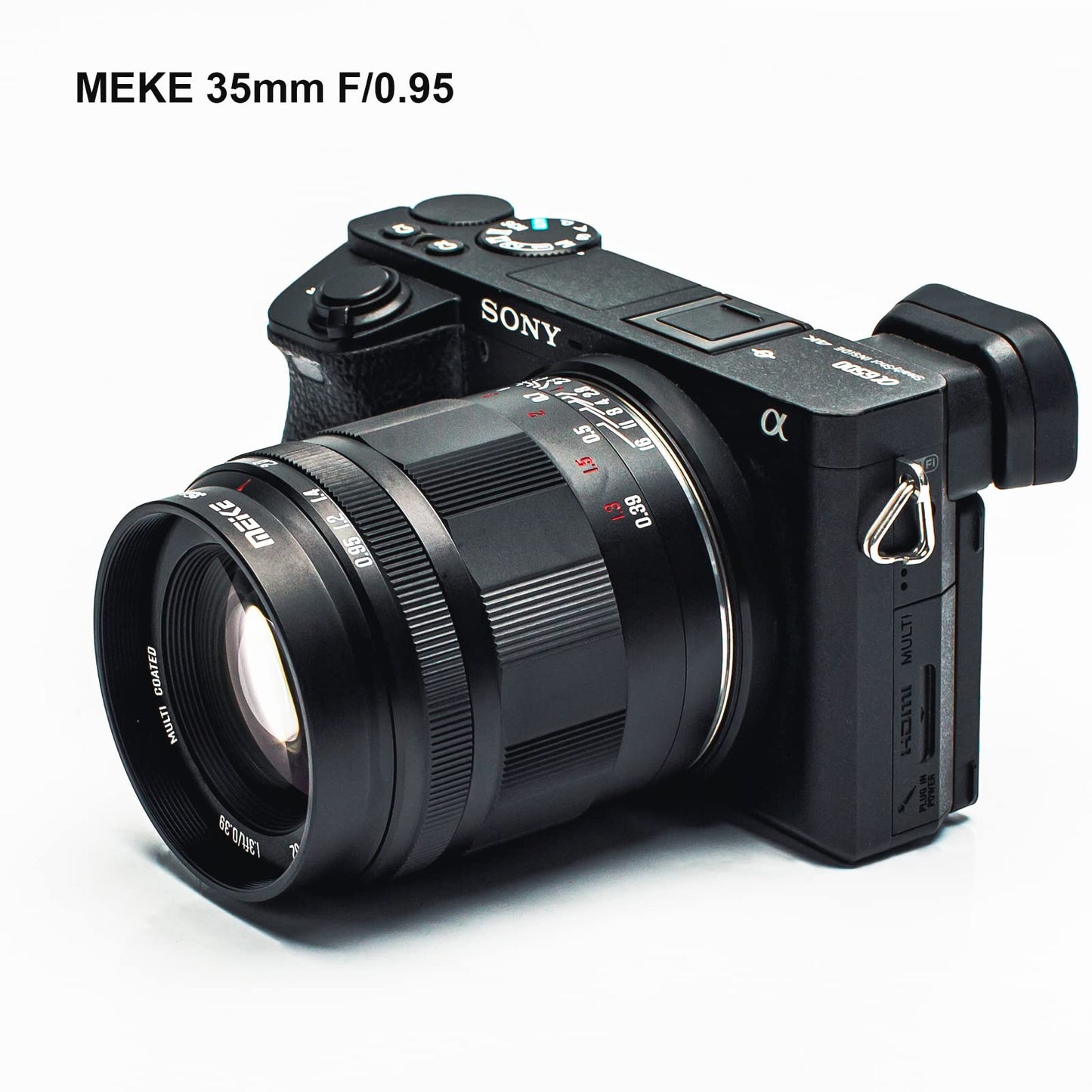 Meike 35mm f0.95 large aperture manual focus prime lens, compatible with Sony E-Mount mirrorless cameras NEX 3 3N NEX 5R NEX 6 7 A6600 A6400 A5000 A5100 A6000 A6100 A6300 A6500 A300.