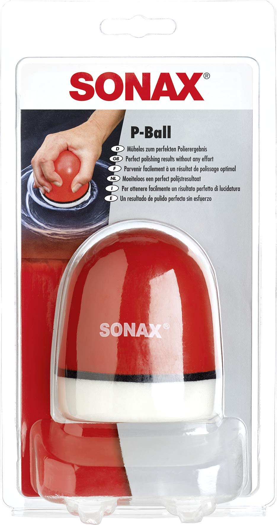 SONAX PROFILINE ExCut 05-05 (250 ml) & P-Ball (1 piece) effortlessly and quickly achieve the perfect polishing result, Part No. 04173410