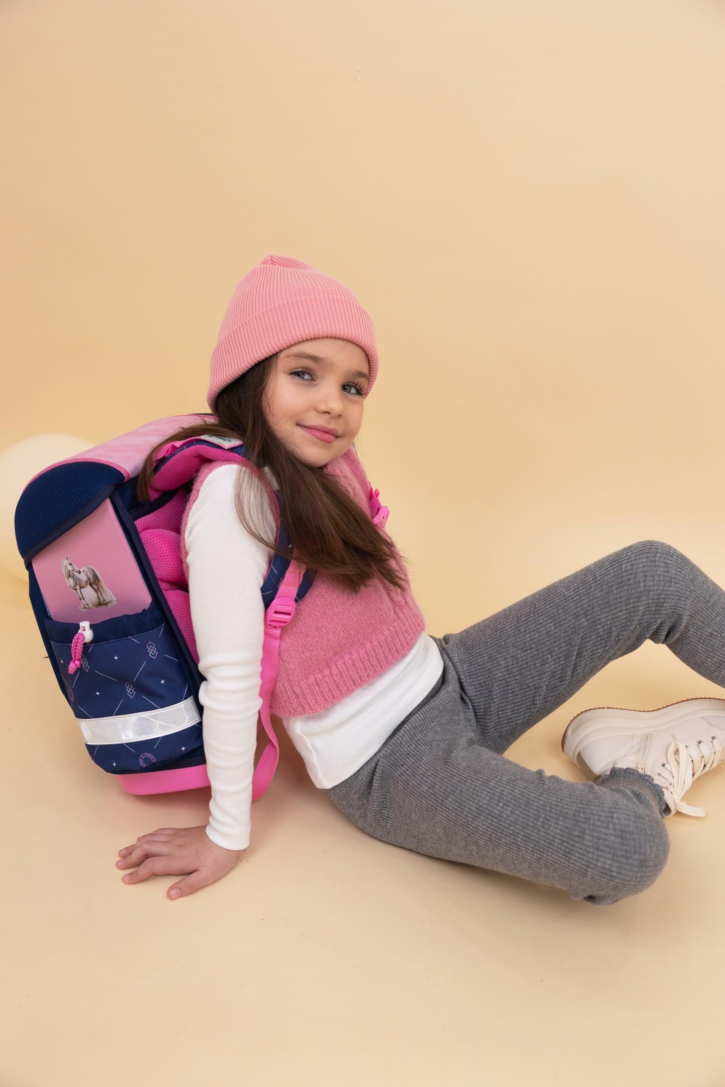 Belmil Classy school bag set 4 pieces (403-13/AG/S) (Amazing Horses)