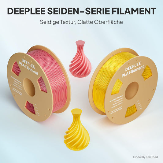 DEEPLEE Silk PLA Filament, Shiny Silk 3D Printer Filament 1.75mm, Multicolor Filament PLA, Dimensional Accuracy +/- 0.02mm, 1kg (2.2lb) Spool, Mint Green 1KG