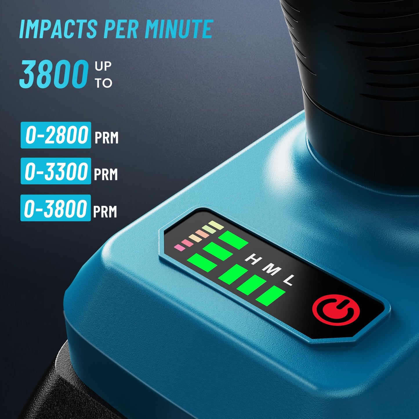 Seesii 1300Nm Cordless Impact Wrench, 8000mAh 1/2" Powerful Electric Impact Wrench for Car Tire Change & Loosening Lug Nuts, 3-Speed Gearbox, Brushless Motor, Comes with 2 Batteries & Charger.