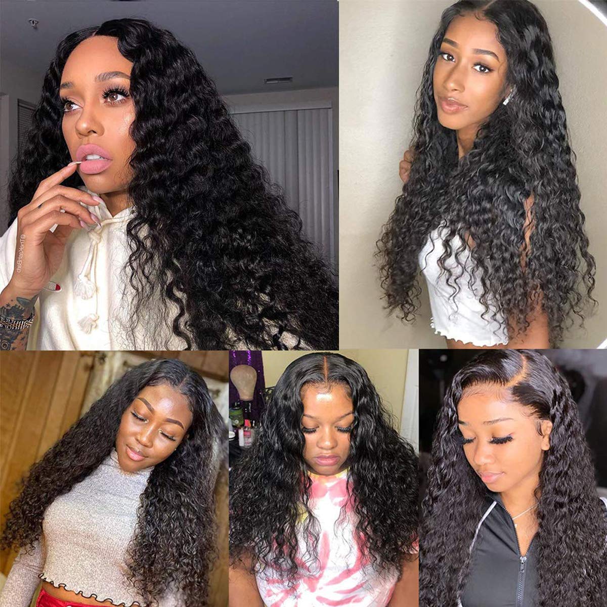 Real hair wig 5x5 lace closure wigs Brazilian water wave frontals wig pre plucked 130 density glueless free part with baby hair 5 inch deep part 9a 22 inch