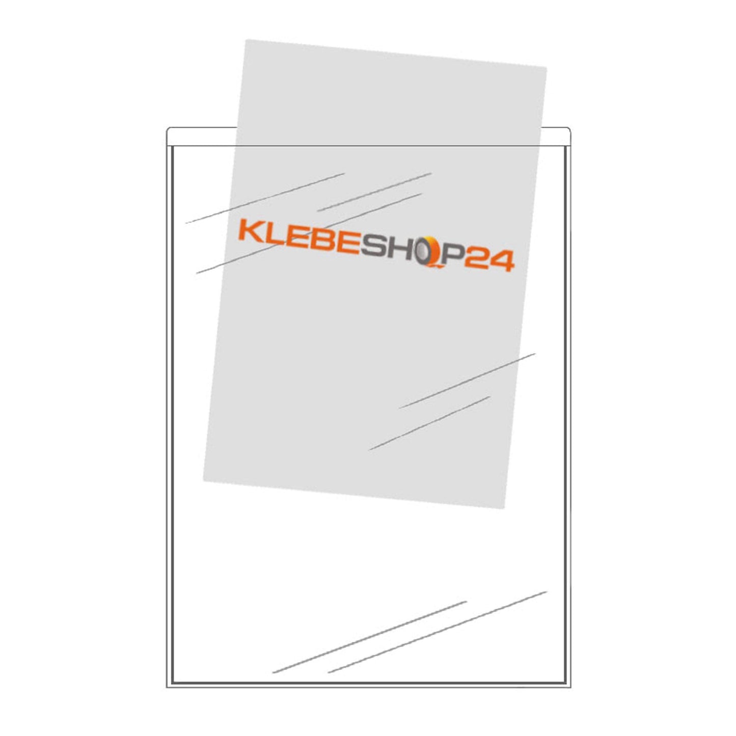 Adhesive Shop24 transparent pockets self-adhesive | Narrow side open | DIN A6 | 100 pieces
