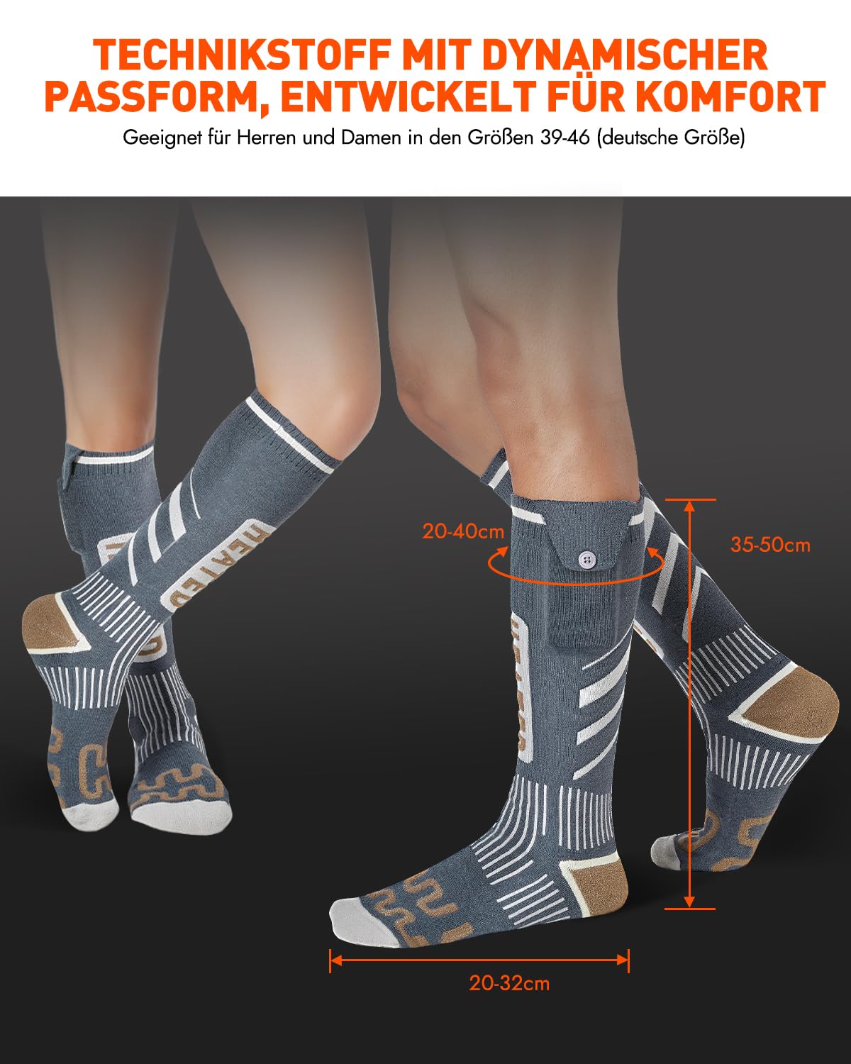 Heated socks, Heated Socks Women Men, the solution for cold toes in 2024-5v 6000 mAh Rechargeable Heated Socks for Skiing, Outdoor, Camping, Hiking (APP)