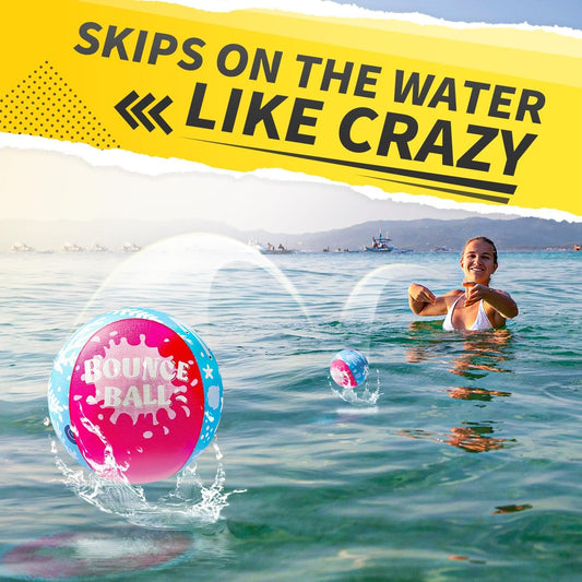 KmmiFF Water Polo balls, small, 2-pack bounce balls for outdoor games at the beach, lake, and pool for kids aged 5-12. Pink and blue.