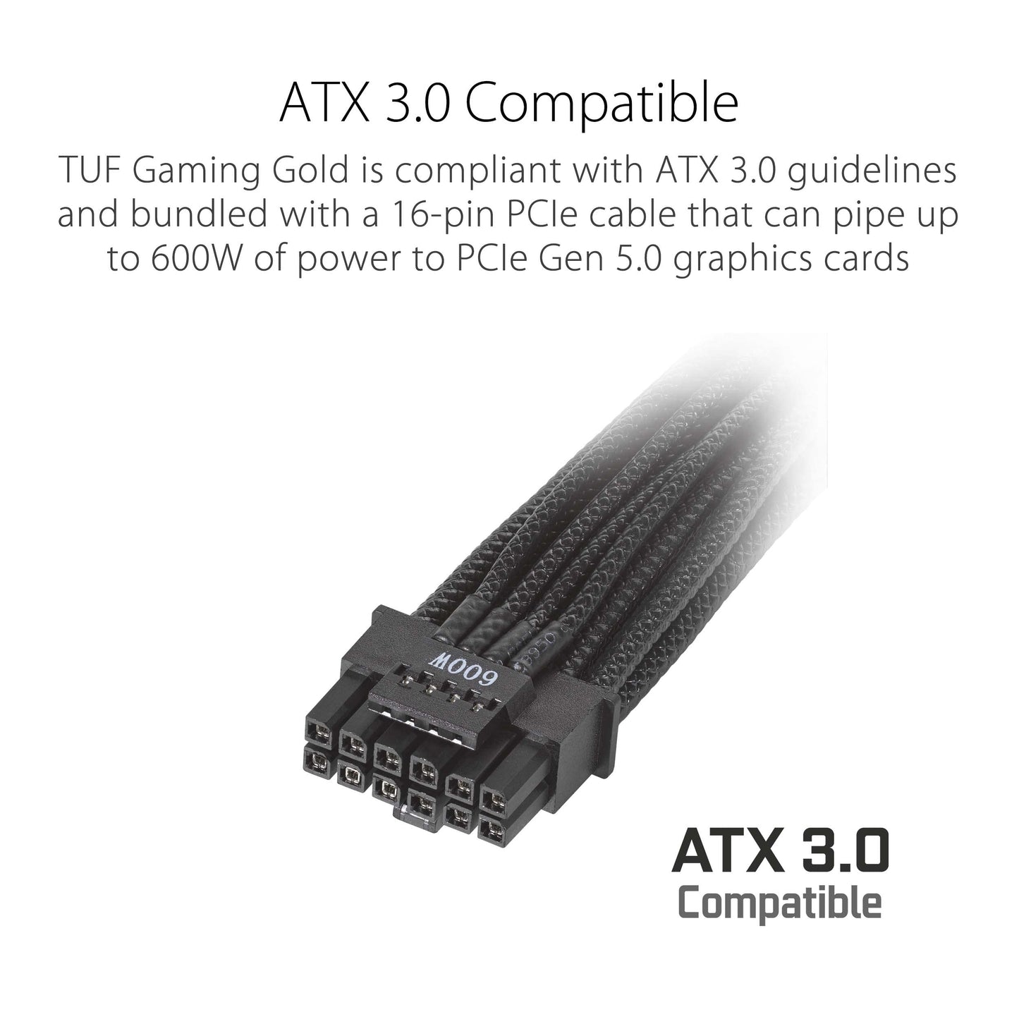 ASUS TUF Gaming 1000W Gold Gaming Power Supply (1000 watts, fully modular, ATX 3.1 compatible, PCIe 5.1, Axial-tech fan, PCB coating, dual ball bearing)