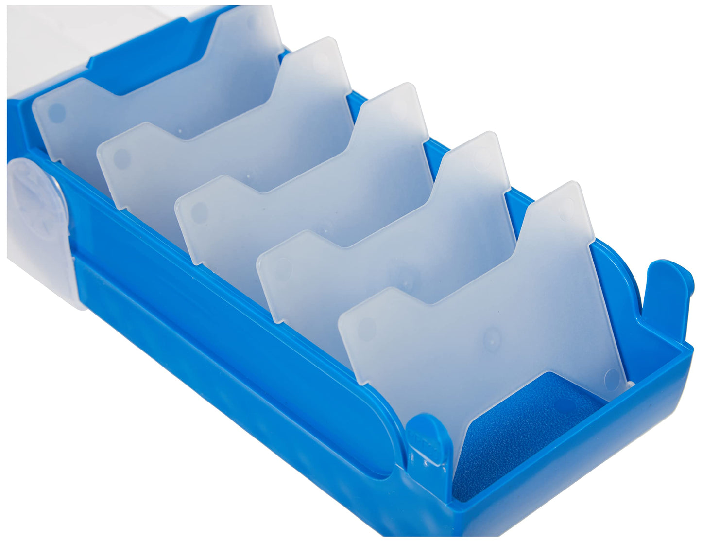 Amazon Basics A8 index cards (7.4 cm x 5.2 cm), lined, white, 1000 pieces & TimeTex index box for A8 plastic, blue