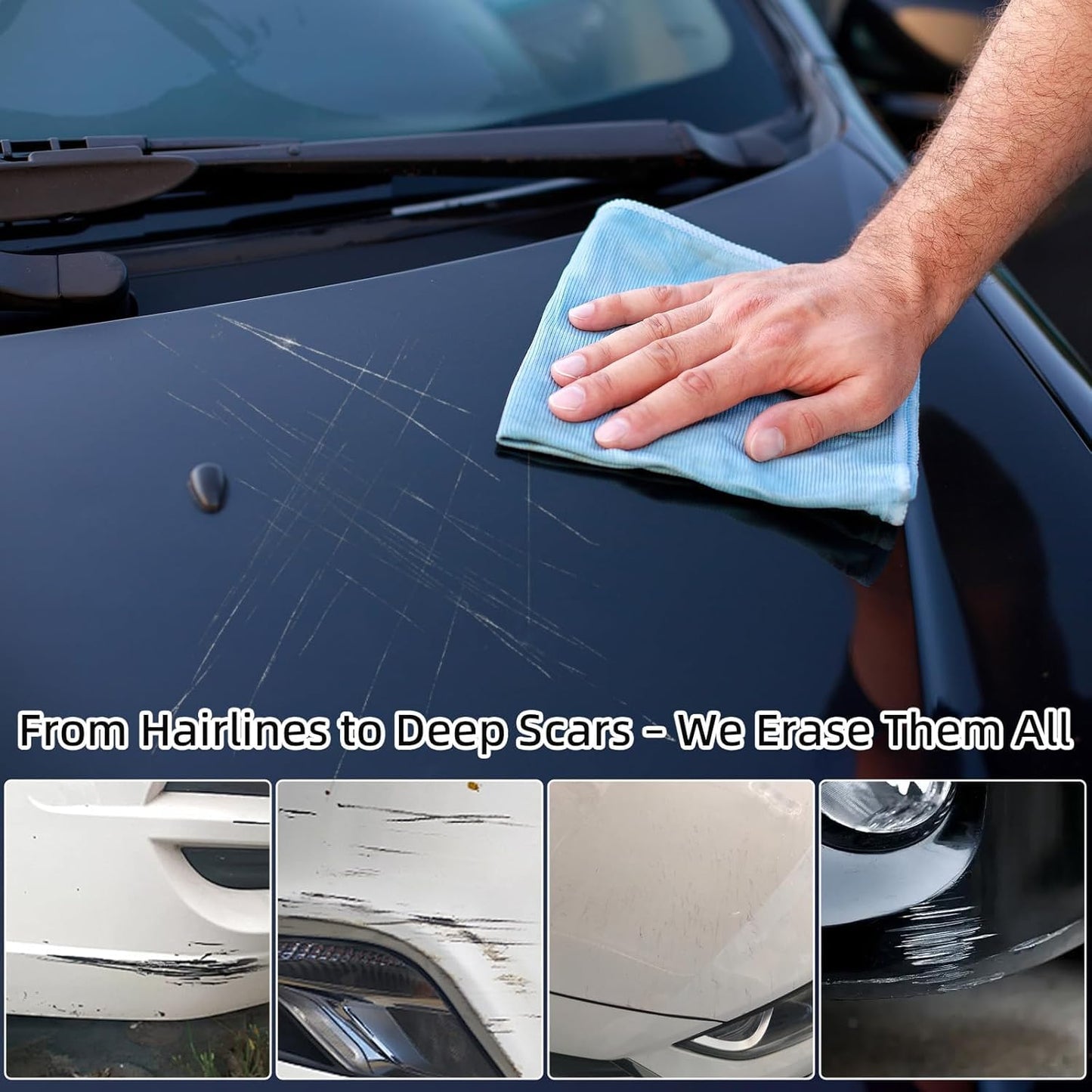 Car scratch remover, vehicle paint restoration polish, scratch repair wax for cars, restoring the shine of car paint (2)