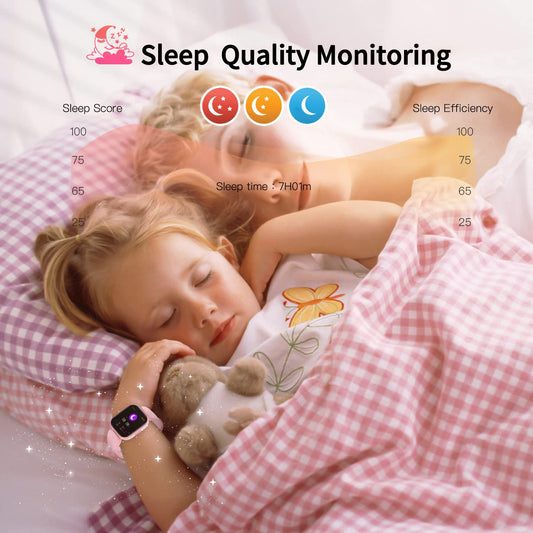 Dwfit Smartwatch Kids, Fitness Tracker with Heart Rate Monitor Stopwatch Fitness Watch Kids Watch Kids Gifts Birthday for Boys Girls for Android iOS Smartphone